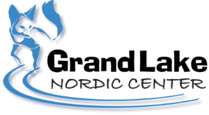 A blue and black logo for the nordic center.